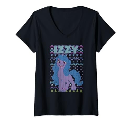 T-shirt Izzy My Little Pony col en V idéal pour les fêtes en famille et l'école