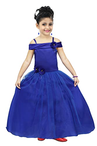 Image of Chandrika Kids Floral Applique Festive Gown Dress for Girls.