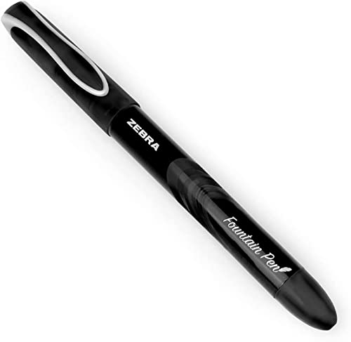 Zebra Fuente - Disposable Fountain Pen - Black Ink - Pack of 6, 1 count (Pack of 6) - Image 2