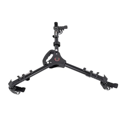 Kompatibel for Kamera, VX-600 Faltbarer Stativwagen mit 3 Rädern und Universal-Ständerrollenbasis