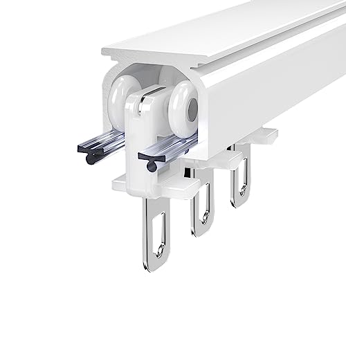 Tringles à rideaux robustes de 6 m en aluminium à double rangée