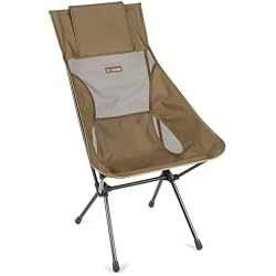 Helinox Sunset Chair Lightweight High-Back Collapsible Camping Chair Coyote tan, 3.4Ibs Outdoor Chairs, Picnic Chair, Portable Camping Chair, with Side Pockets
