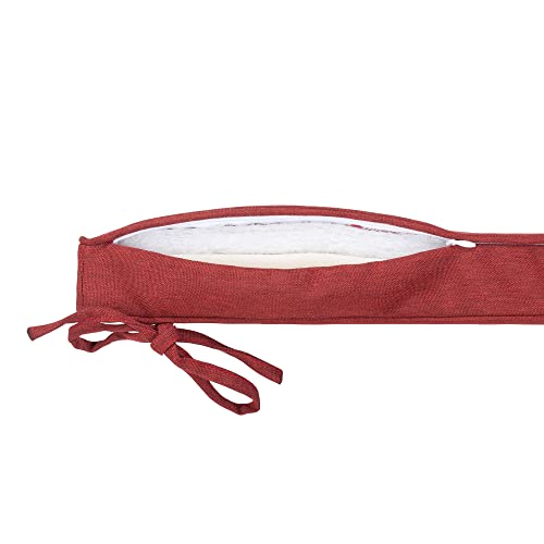 Magpie Fabrics 18"X18"X2.5" Square Corner Seat Cushion, 2 Pack, Indoor/Outdoor Waterproof Weather Resistant Universal Seat Cushions Chair Pads, For Patio Garden Dining Office Floor (Red Wine) #TOP7