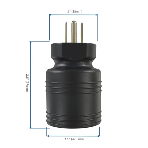 Conntek NEMA 5-15P to NEMA L5-30R Locking Plug Adapter 15-Amp to 30-Amp - Thumbnail 5