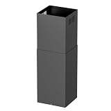 FIREGAS Black Ceiling-Mount Chimney Extension for Island Range Hoods