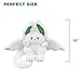 PEACH CAT Cute Bat Bunny Plush Pillow Kawaii Bat Rabbit Stuffed Animal for Kids White 12