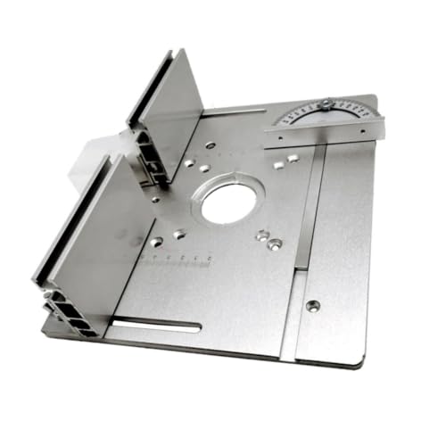 Eujgoov Placa de Inserción de Mesa Enrutadora de Aluminio con Escala Precisa para Banco de Carpintería y Máquina Cortadora