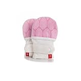 goumimitts - smart, stay on baby mittens - 1 pack (S/M leaves pink)