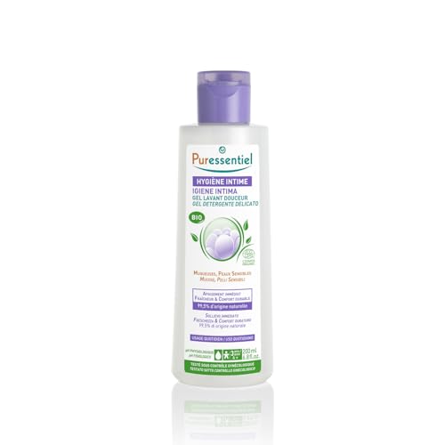 Puressentiel - Igiene intima - Gel detergente delicato - 3 Idrolati e Aloe vera - Bio - Ipoallergenico - Uso quotidiano – Sollievo immediato – Comfort duraturo - Mucose e pelli sensibili - 200 ml