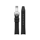 Bracelet de montre en caoutchouc FKM compatible avec la série IWC Portugaise 20 x 18 mm avec boucle ardillon en acier inoxydable