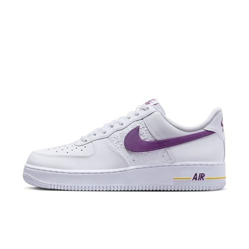 Basket Air Force 1 '07 Lakers Blanc Violet en Cuir Premium Nike Homme