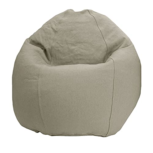 Bean Products Comfy Bean Small Hemp Bean Bag Chair | Filled w/Polystyrene Beads & CertiPUR Foam | 31L x 33W x 20H | 15lbs | Perfect for Adults, Teens & Kids | Available in 2 Sizes | Natural