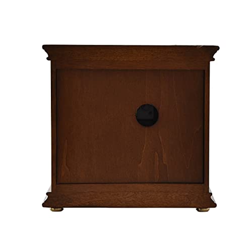 Watching clocks Walnut Finish Wooden Square Chiming Mantel Clock - Westminster Chime
