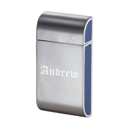 Encendedor Vert Satin Chrome Visol con llama azul miniatura 1