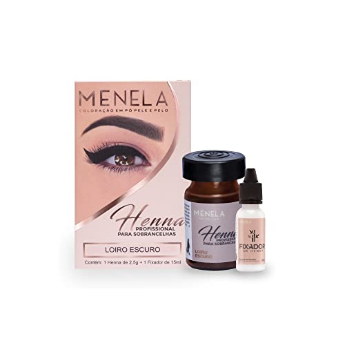 Menela Kit Henna Para Sobrancelhas 2,5g Loiro Escuro