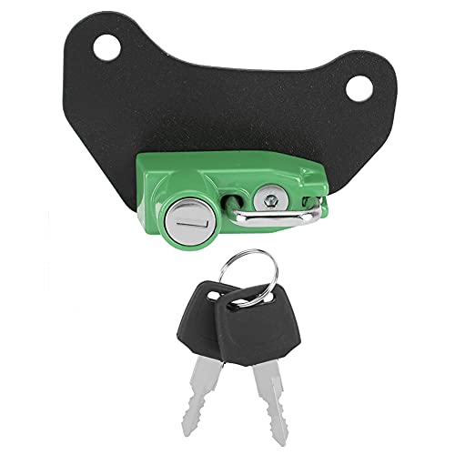 Klanata Motorrad-Helmschloss-Montagehaken, Helmschloss aus Aluminiumlegierung mit 2 Schlüsseln, passend für Indian Scout Sixty 2016+ (Grün)