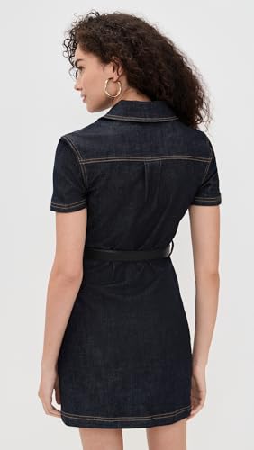 Women's Indigo Denim Crystal Trim Mini Dress3