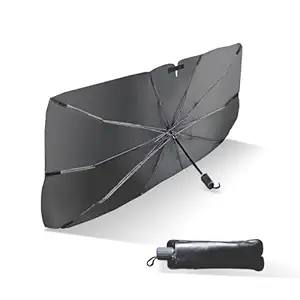 Premium Car Windshield Sun Shade Umbrella, Foldable Car Front Window Sunshade, Block UV Rays & Sun Heat Insulation, Automotive Windshield Sunshades Fit Most Vehicles, Car Accessories