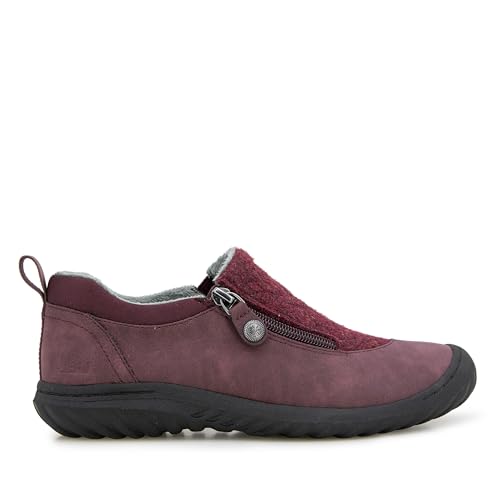 Image of JBU Women's Elodie Comfortable Casual Flexible Arch Support APMA Accepted Side-Zip Walking Flat