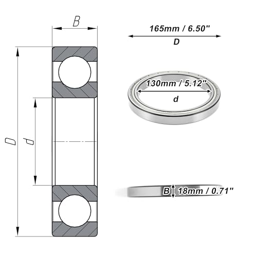 ACROPIX 6826ZZS Rolamentos rígidos de esferas P6 130 x 165 x 18 mm rolamentos lubrificados duplo sel