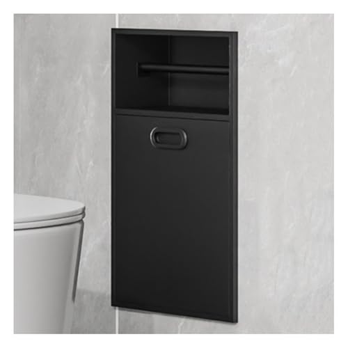 Dntum Stainless Steel Recessed Shower Caddy with Trash Can - Space-Saving Bathroom Shelf Organizer for Neat Storage and