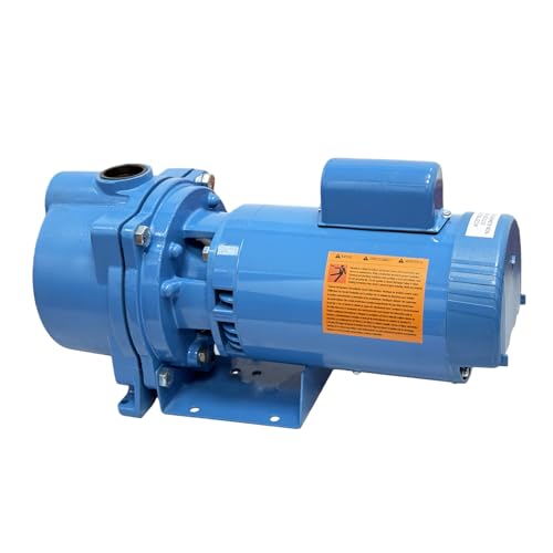 WeenthAvenue GT15 Self-Priming Single Phase Centrifugal Pump 1.5hp Single Phase Cast Iron Water Pump Fit for Agricultural & Garden Irrigation
