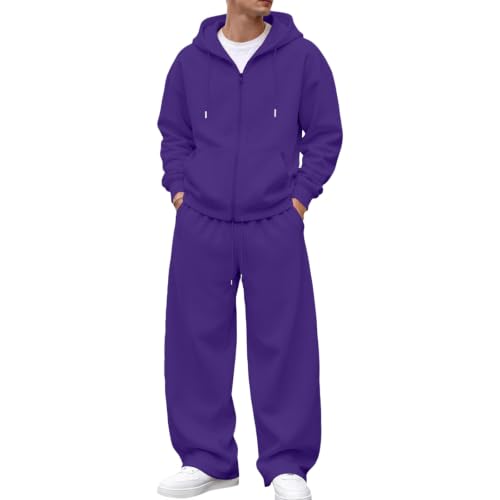 GQN - GQN Sweat Suits Men 2 Piece Sets - Full Zip Fleece Hooded Fashion Sweat Set, Oversized Loose Fit Tracksuits - Best Deal on Amazon