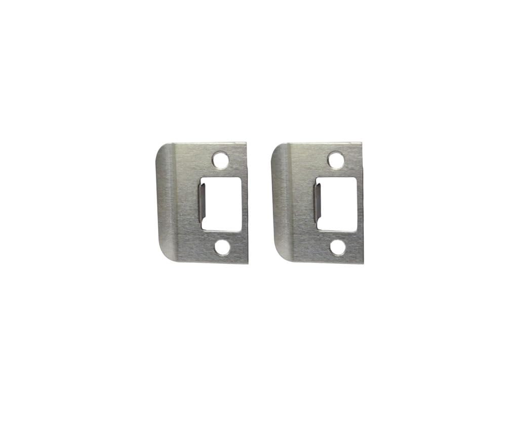 QCAA Stainless Steel Extended Lip Strike, 1-3/4''X2-1/4", Satin Nickel, 2 Pack, Made in Taiwan