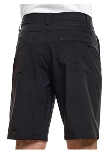 Lightweight Stretch Travel-Friendly Shorts for Men: Black, Size 30.