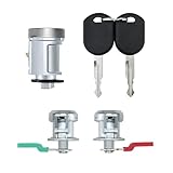 omiinitio Ersatz Schließzylinder Set Hochfester Metall Kunststoff Einfache Installation Diebstahlschutz Für Fahrzeuge Freien Einfache Installation Fahrzeugschloss