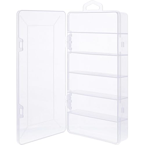 InLine Boîte de rangement pour petites pièces - 6 compartiments - Organiseur transparent pour vis et accessoires - Avec couvercle à clip - Compact et robuste - 43009K