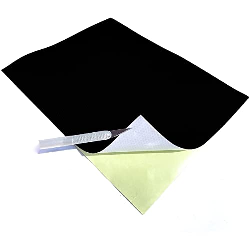 FUTAIKANG Aufkleberpapier Set nach vorne, 57 x 21 cm, zum Abziehen und Kleben für Bastelprojekte, Phosphor-Papier, Schwarz Cover
