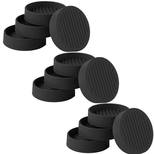Jayen Rubber Furniture Caster Cups, Non-Slip Round Furniture Pads, 2"