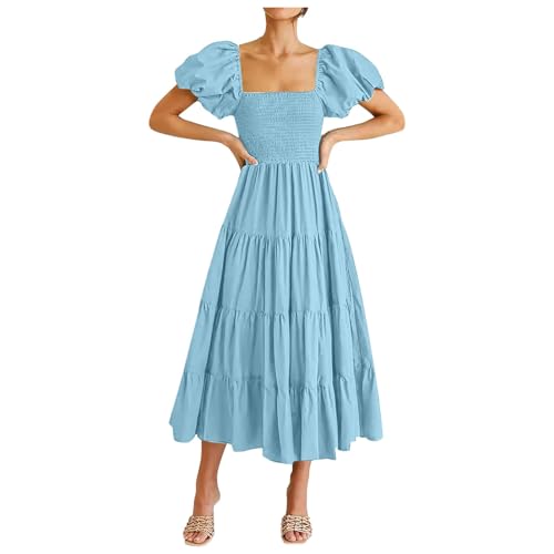 Robe bouffante plissée dos nu idéale pour vos soirées d'été