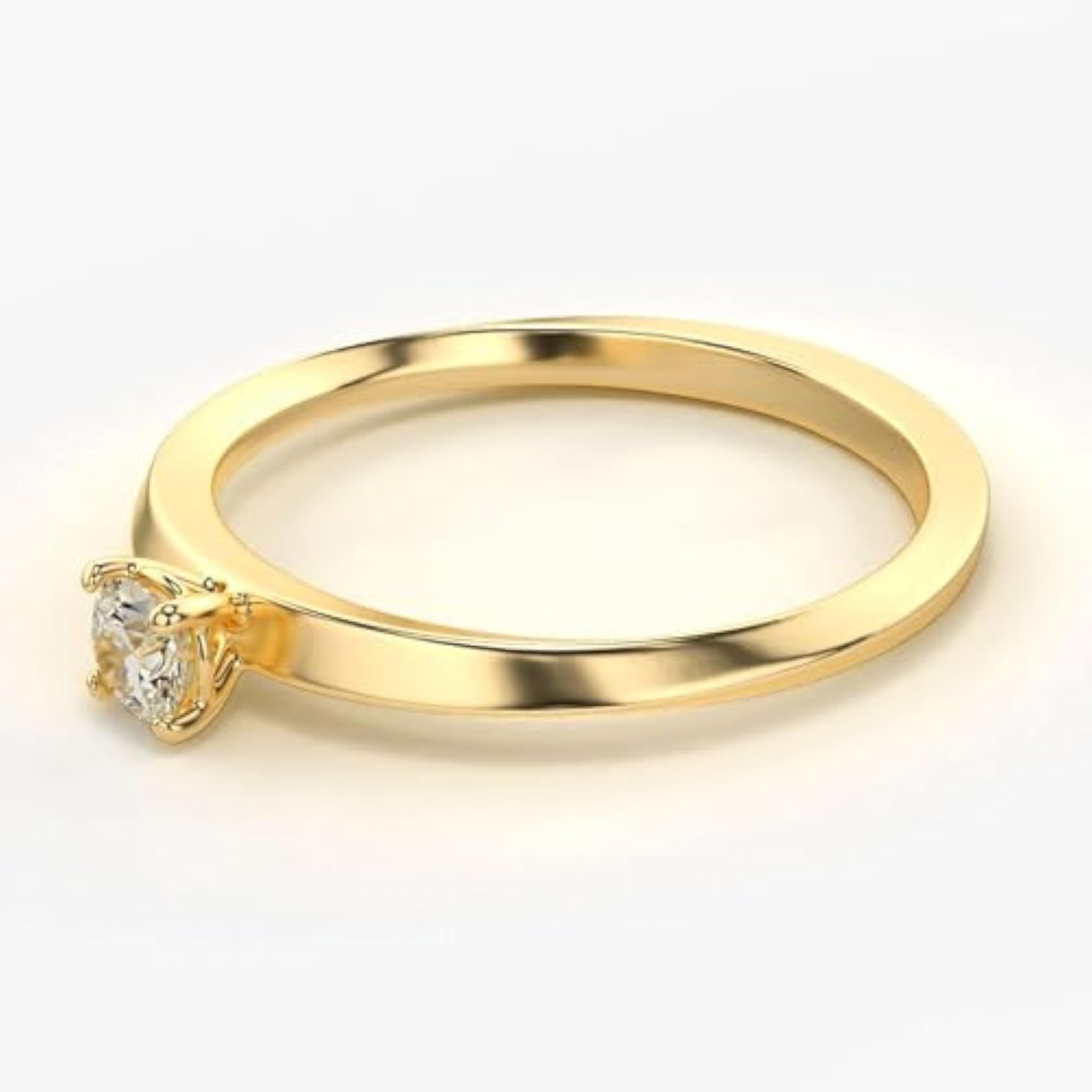 Women's Sterling Silver & Lab Grown Diamond 0.17cts Ring, Elegant