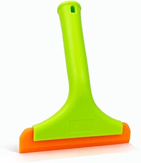 Lunbengo Soft Silicone Glass Squeegee, Streak-free Car Squeegee Shower Squeegee, for Window, Mirrors, Bathroom Door, Car Windshield, Window Tinting Film Application, 19 x 15 cm, Light Green