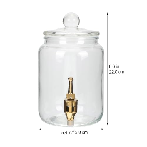 Bouteille en verre conservation boissons avec robinet inox de stockage - 3