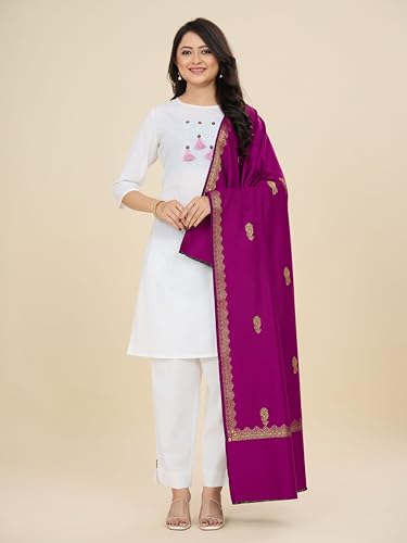 Image of Weavers Villa - Women's Beautiful Maroon Shawls, Stoles