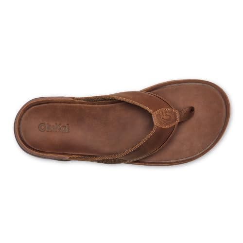 Image of OluKai Tuahine Men's Waterproof Leather Sandals, Versatile Beach Flip Flops