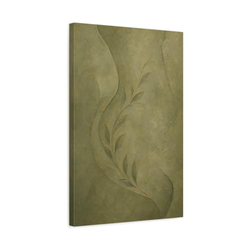 Toile olive green canvas pour habiller le dessus de votre cheminée