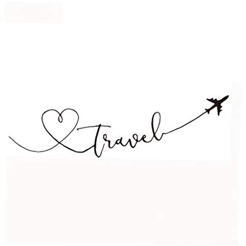 1pc Home Decor Stickers Muraux Voyage À Thème Citation Mots Stickers Muraux Auto-adhésif Amovible PVC Kids Room Étanche Poster