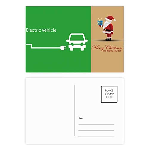 Carte postale recharge véhicule électrique lot de 20 écoresponsable pour Noël