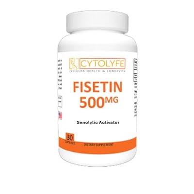 Fisetin 500mg 98% Pure Fisetin 500mg Therapeutic Dose 30 Capsules Senolytic Activator Anti-Aging Longevity