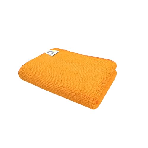 Image of SOFTSPUN Microfiber Car Cleaning, Detailing & Polishing Cloth - 40X60 Cms - Orange.
