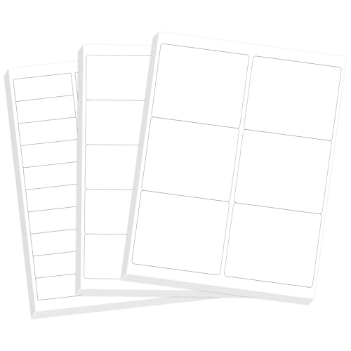 LLIKED 8.5x11 Matte Assorted Printable Sticker Paper 460 Labels 30 Sheets