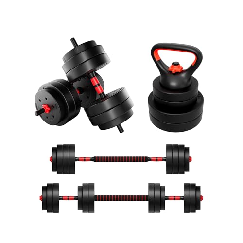 ATHLER Lion 25 | Hantelset 20kg | 4 in 1 Hantelset | Verstellbares Gewicht...