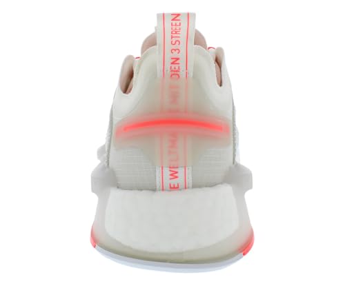 Image of adidas NMD V3 GS Girls Shoes Size 5.5, Color: White /Light Grey /Coral