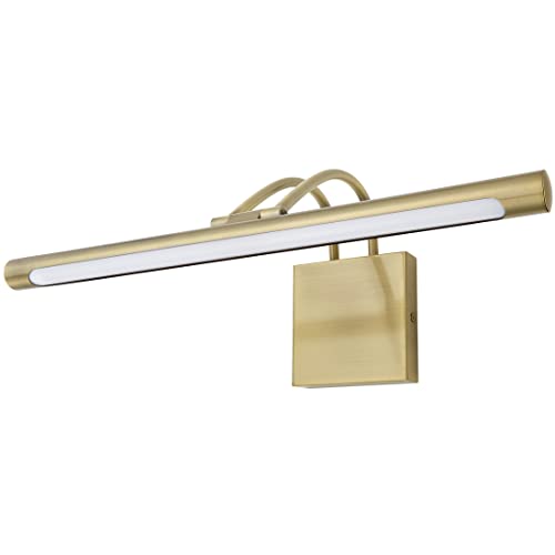 Maxxima 17 In. Led Picture Light W/Antique Brass Finish, 1000 Lumens, 3000K Warm White, Hardwired Integrated Led Display Wall Light #TOP12