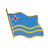Aruba Country Flag Brooch Shirt Hat Backpack Jewelry Accessories Decoration Party Christmas Gift