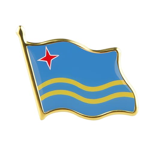 Image of Country Flag Brooch Metal Alloy Souvenir Pin Shirt Hat Backpack Jewelry Accessories Decoration Party Christmas Gift Badge International Travel Pin